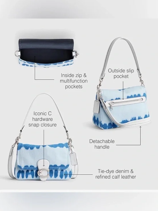 NWT Coach Womens Soft Tabby Tye Dye - Picture 3 of 7